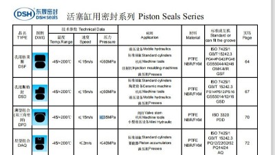 活塞缸密封圈選型系列1