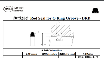 薄型組合密封圈規(guī)格尺寸表