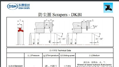 防塵圈DKBI規(guī)格尺寸表
